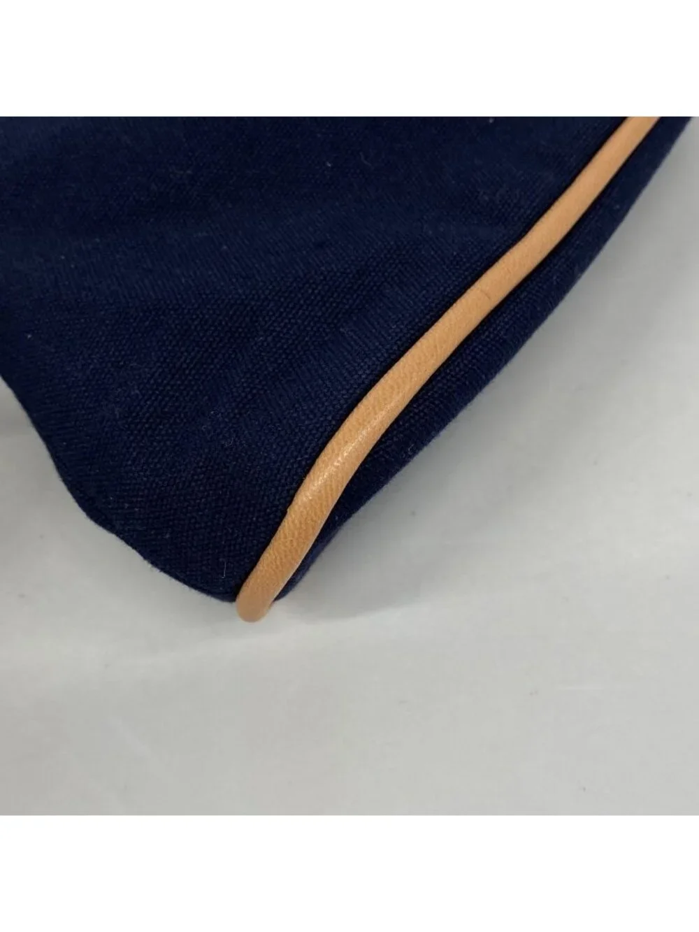 Hermes Pouch Bolide Canvas Navy Silver